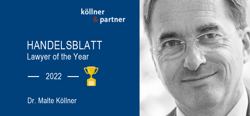 Dr. Malte Köllner awarded Lawyer of the Year