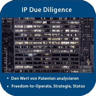 Patent Due Diligence Analyse: qualitativer Wert, Legaler Status, Strategie, Chancen, M&A, Freedom-to-operate
